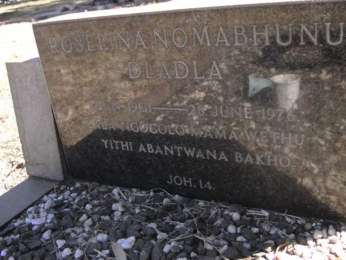DLADLA Roselina Nomabhunu 1901-1976