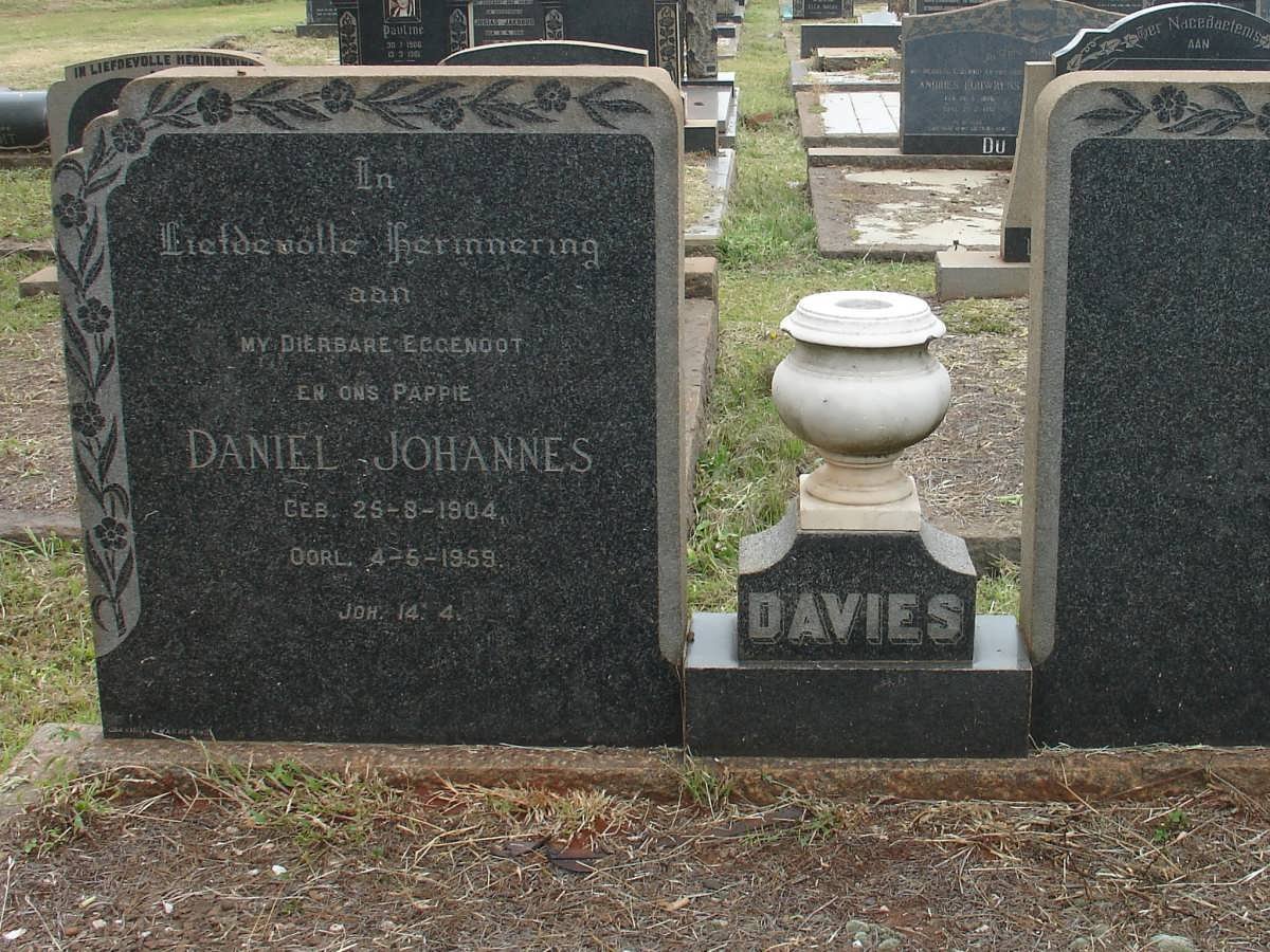 DAVIES Daniel Johannes 1904-1959