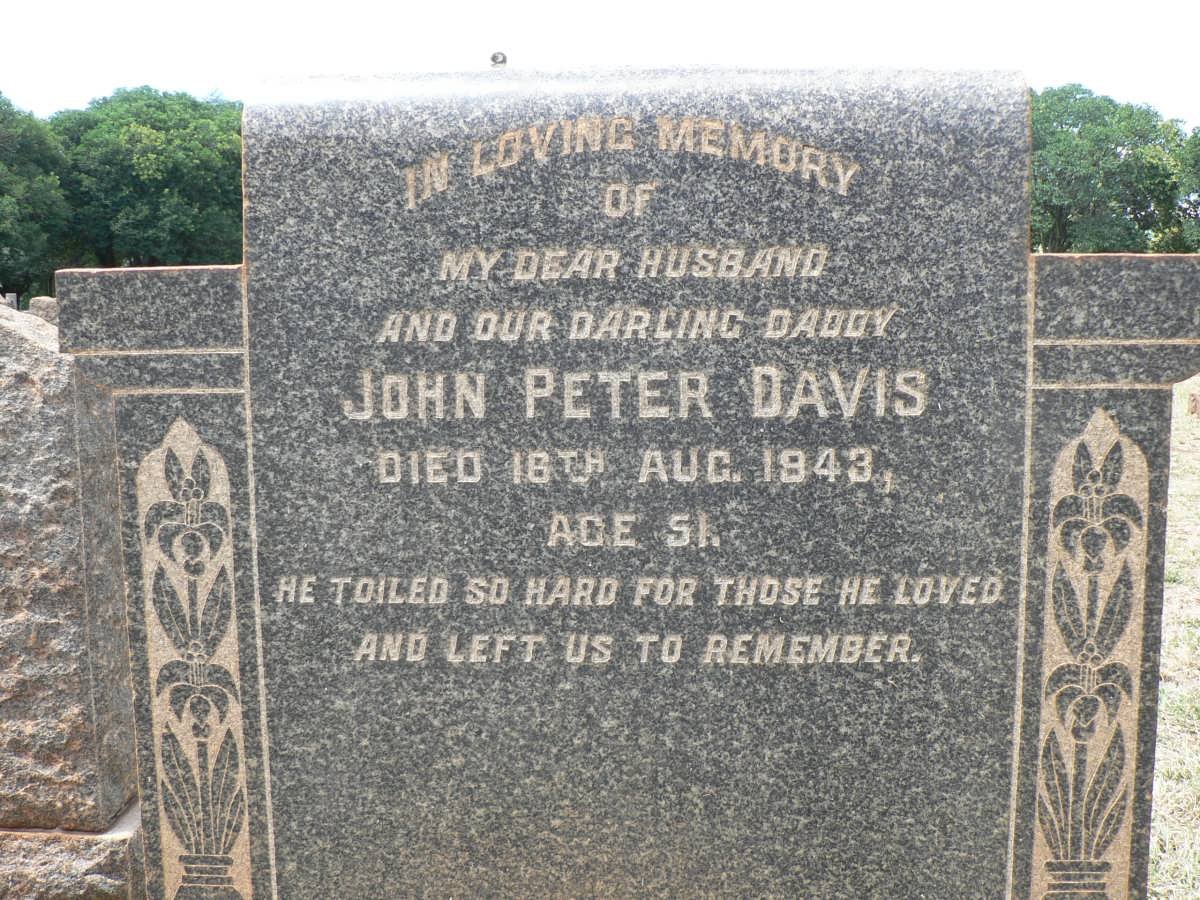 DAVIS John Peter -1943