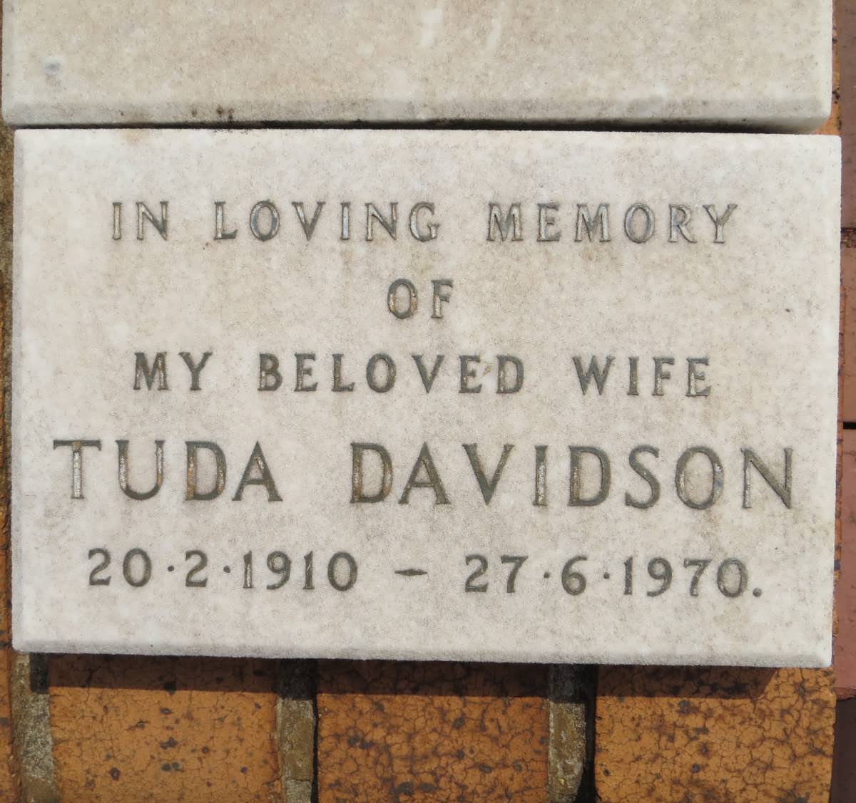 DAVIDSON Tuda 1910-1970