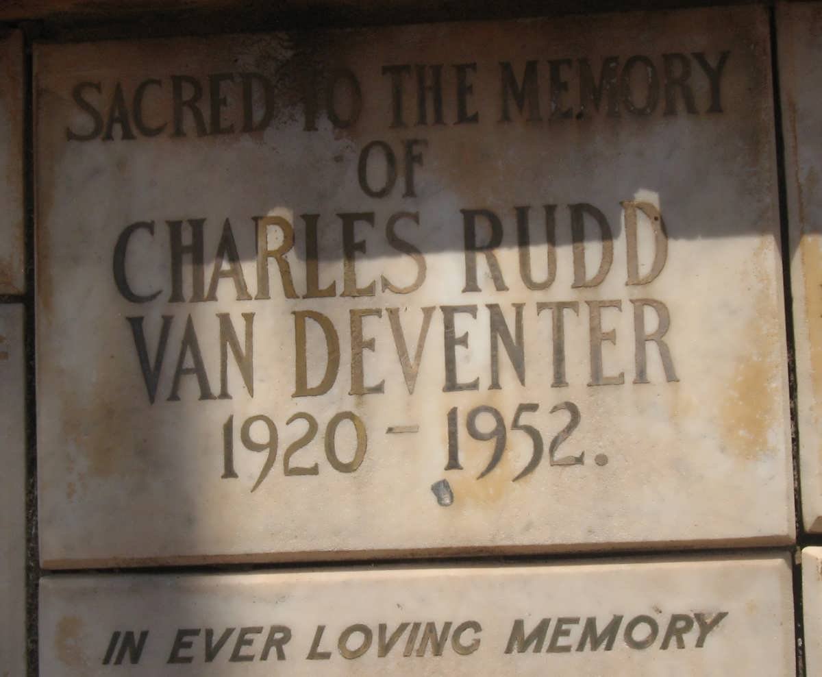 DEVENTER Charles Rudd, van 1920-1952