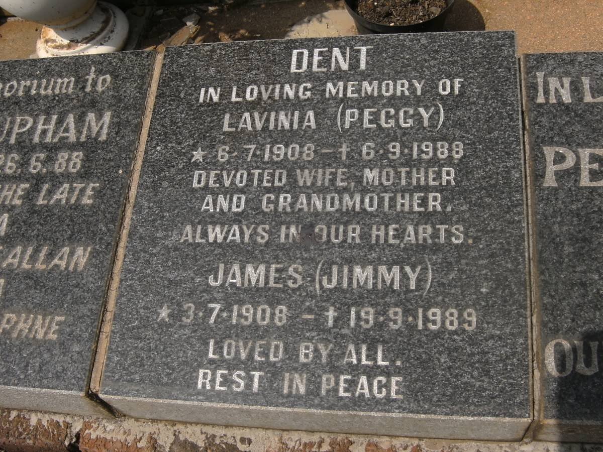DENT James 1908-1989 &amp; Lavinia 1908-1988