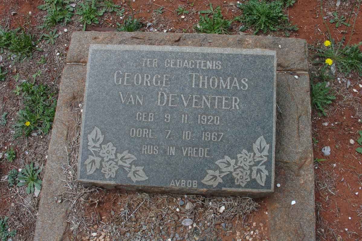 DEVENTER George Thomas, van 1920-1967