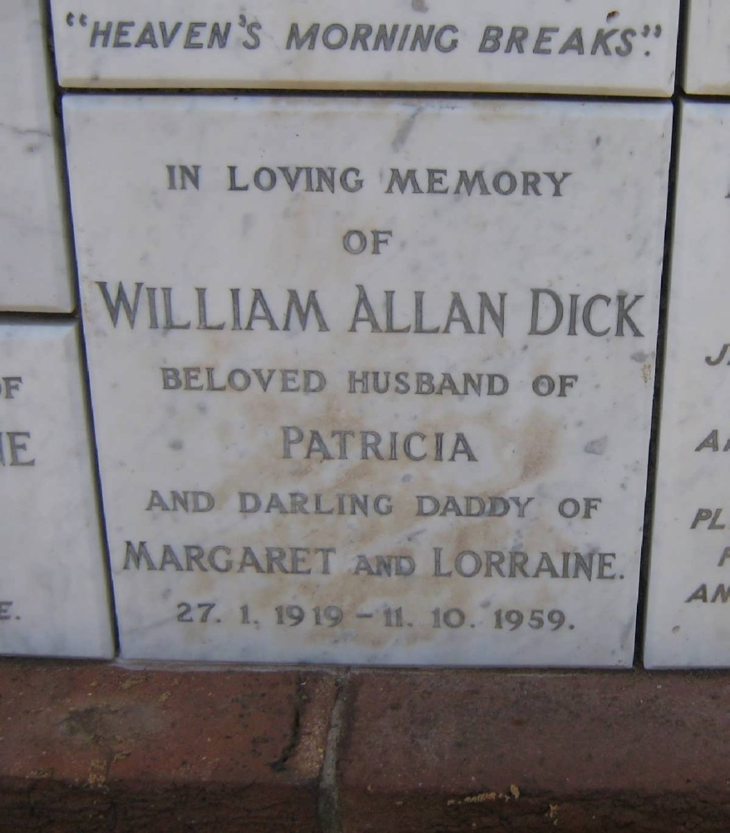 DICK William Allan 1919-1959