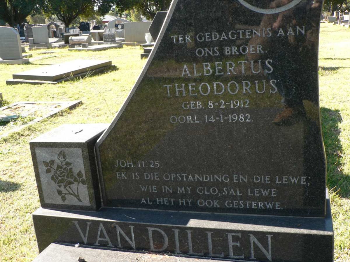 DILLEN Albertus Theodorus, van 1912-1982