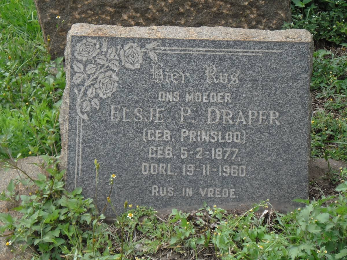 DRAPER Elsje P. nee PRINSLOO 1877-1960