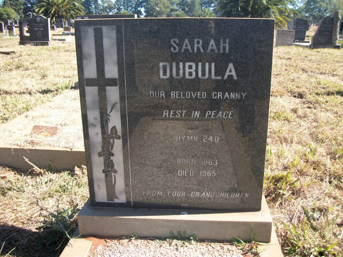 DUBULA Sarah -1863-1965