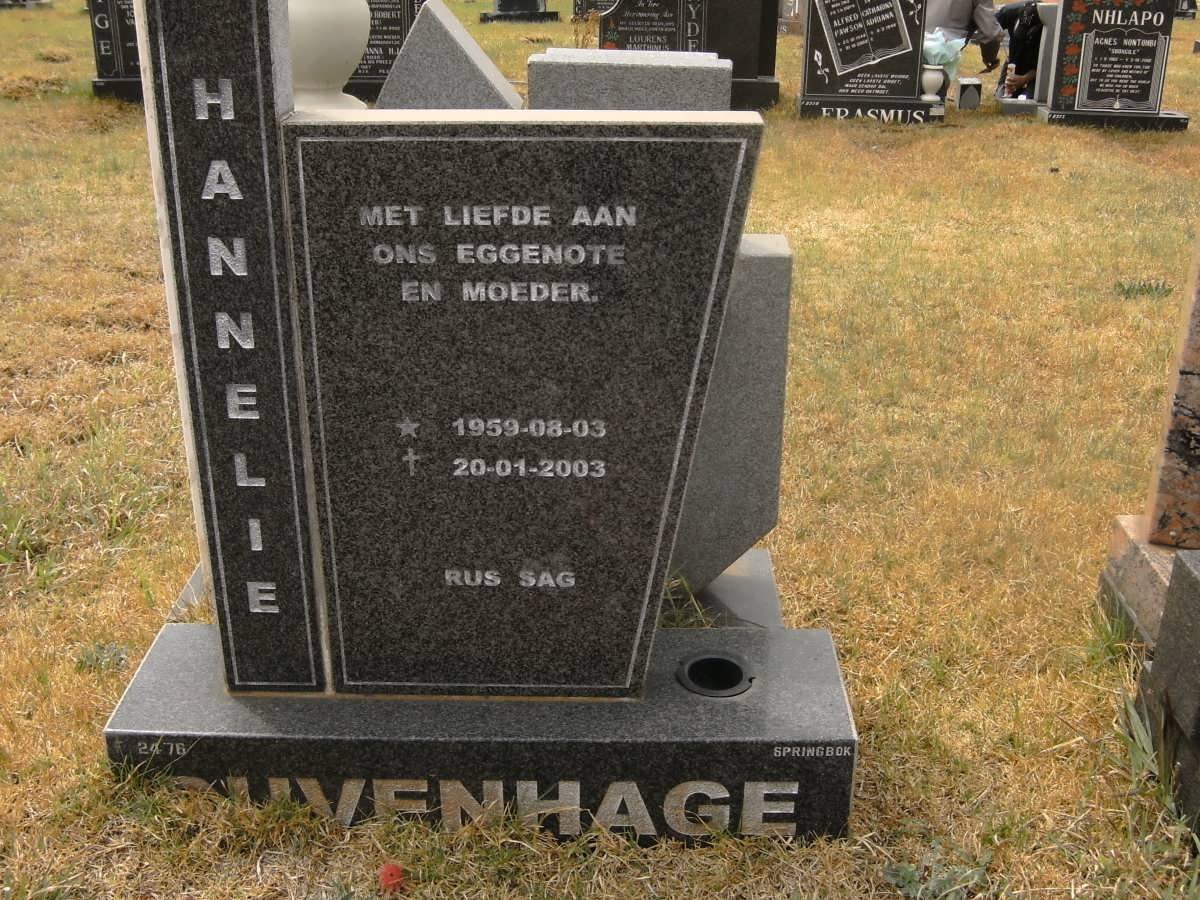 DUVENHAGE Hannelie 1959-2003