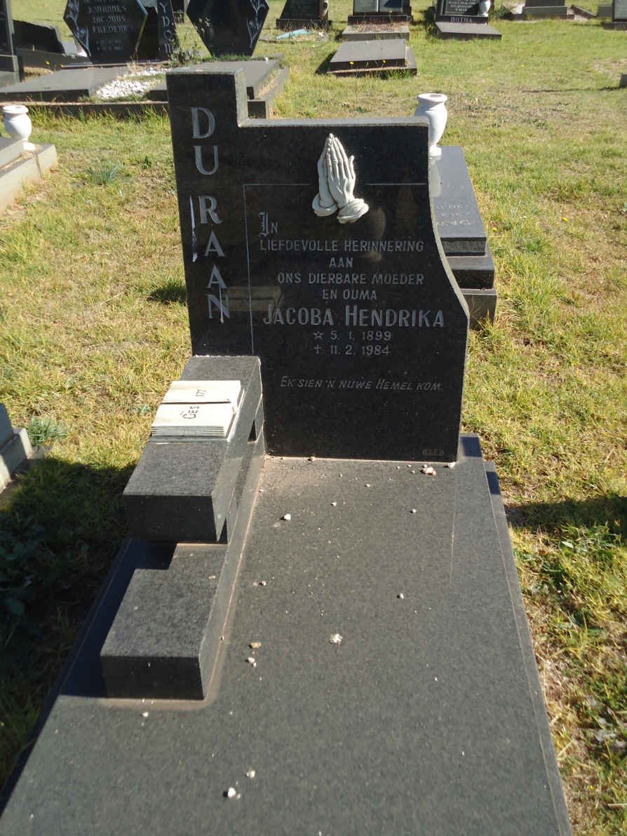 DURAN Jacoba Hendrika 1899-1984
