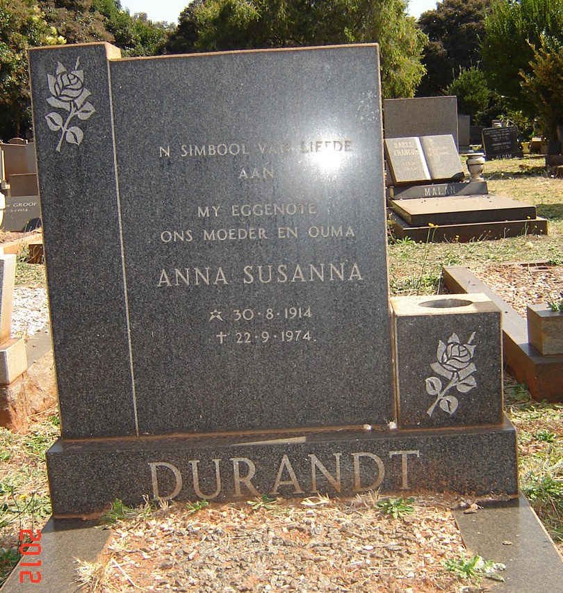 DURANDT Anna Susanna 1914-1974