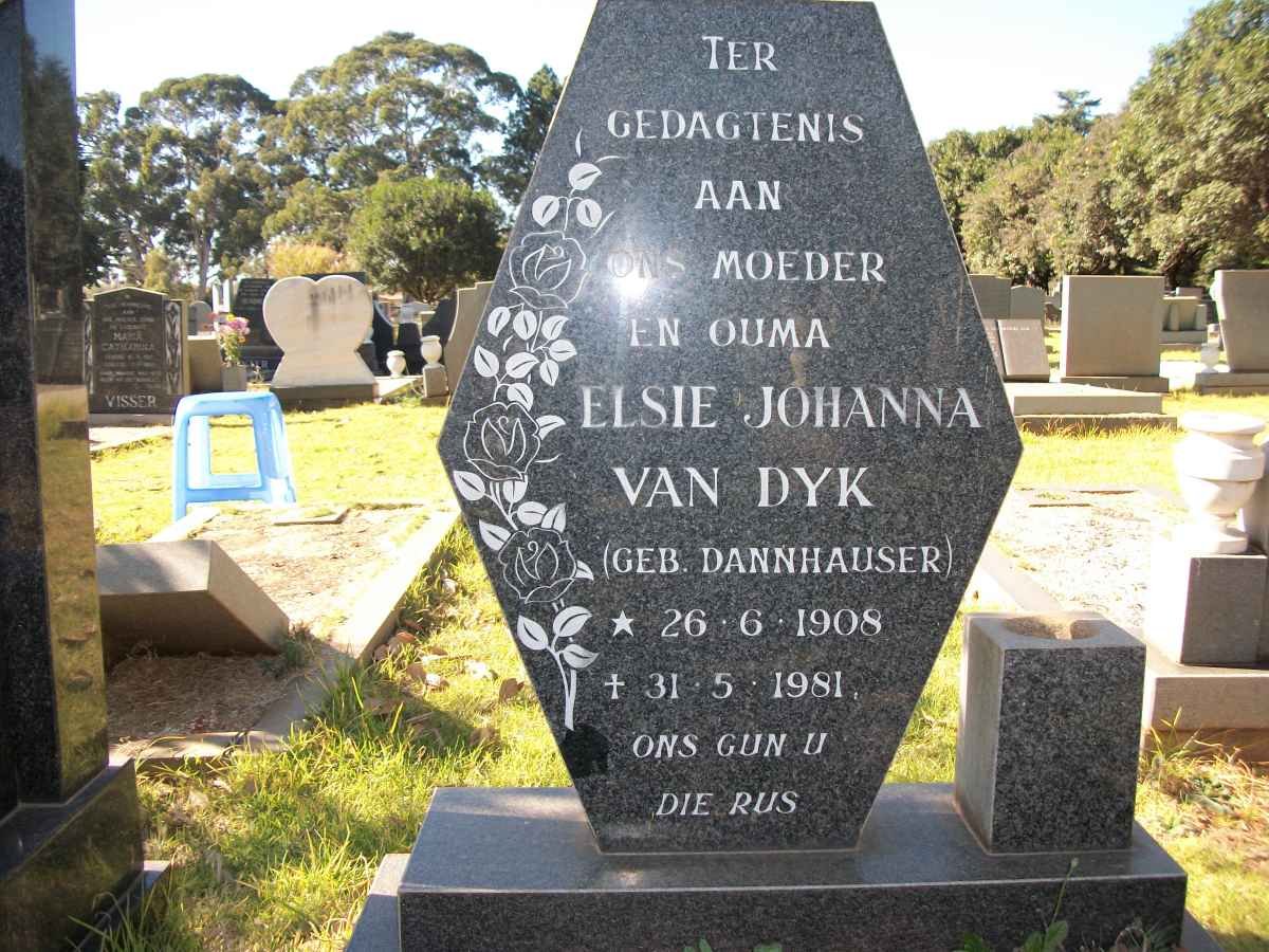 DYK Elsie Johanna, van geb DANNHAUSER 1908-1981