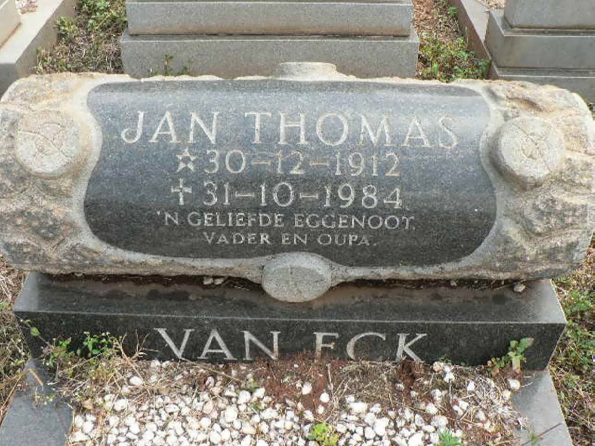 ECK Jan Thomas, van 1912-1984