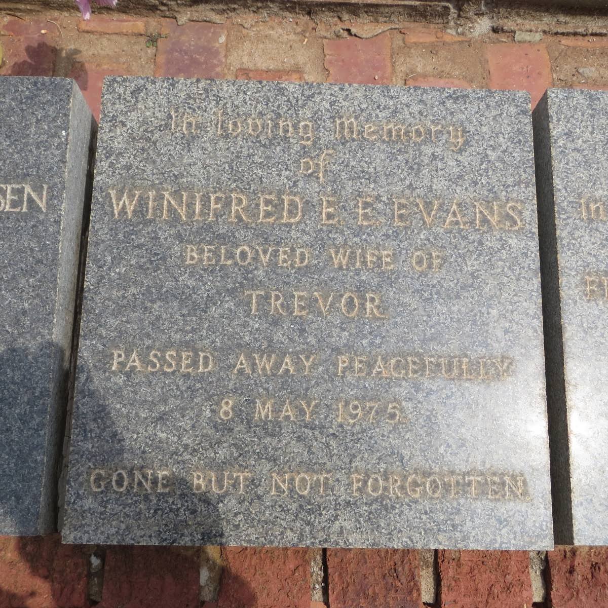 EVANS Winifred E.E. -1975