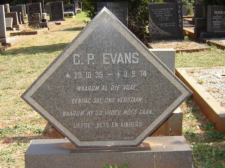 EVANS G.P. 1935-1974