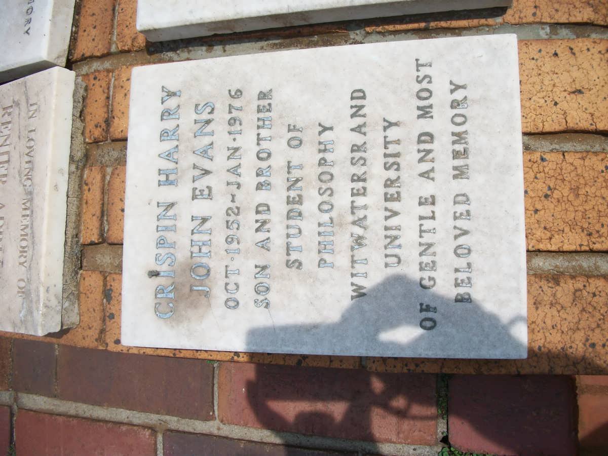 EVANS Crispin Harry John 1952-1976