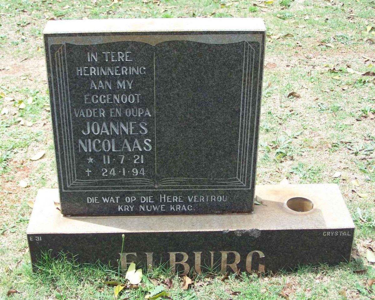 ELBURG Joannes Nicolaas 1921-1994