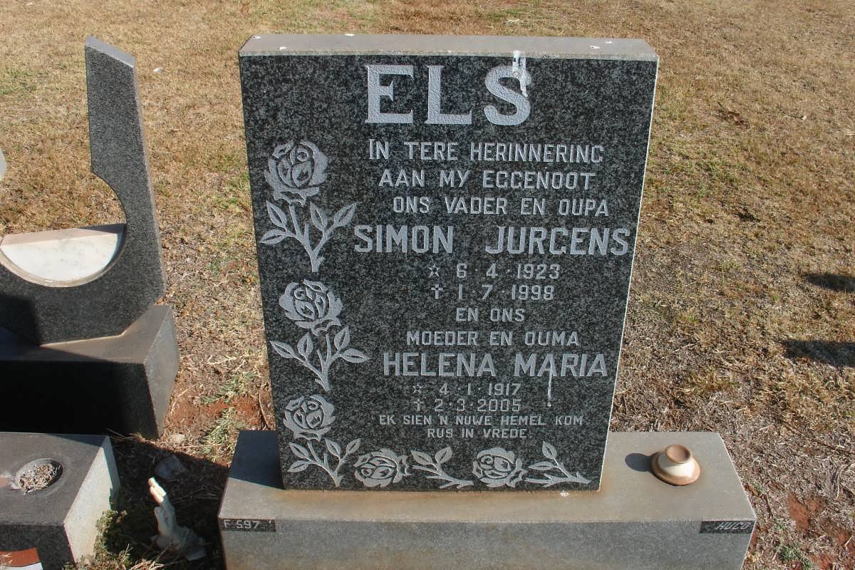 ELS Simon Jurgens 1923-1998 &amp; Helena Maria 1917-2005
