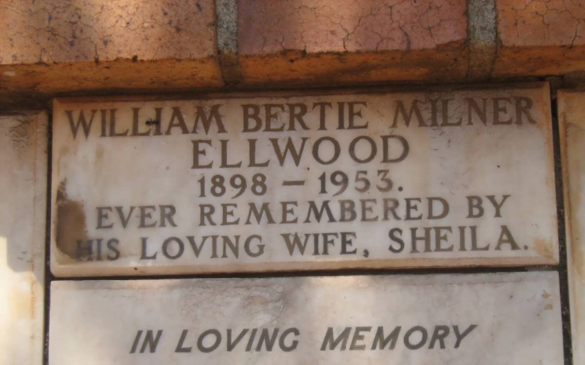 ELLWOOD William Bertie Milner 1898-1953