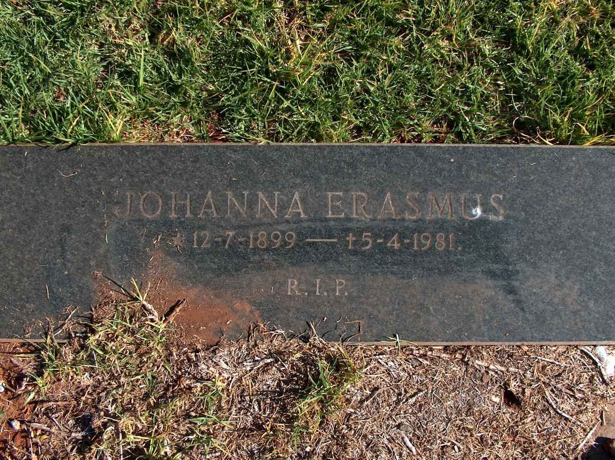 ERASMUS Johanna 1899-1981