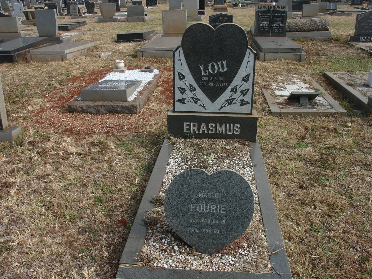 ERASMUS Lou 1912-1977 :: FOURIE Marco 1969-1994