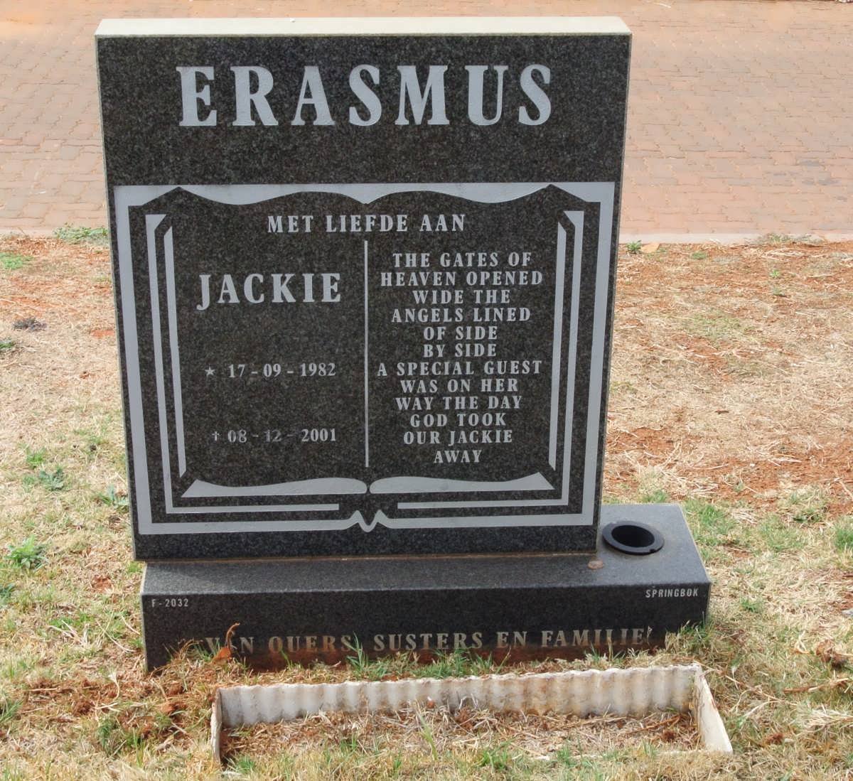 ERASMUS Jackie 1924-2001