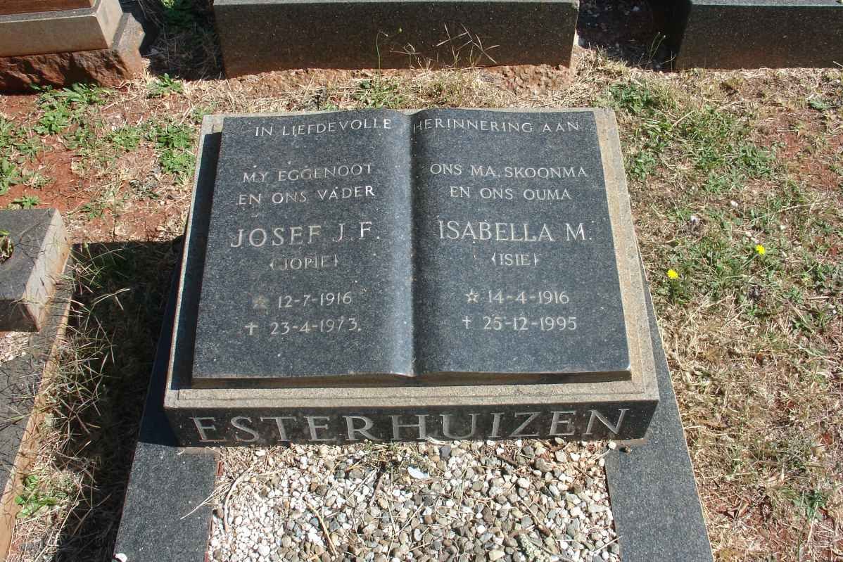 ESTERHUIZEN Josef J.F. 1916-1973 &amp; Isabella M. 1916-1995