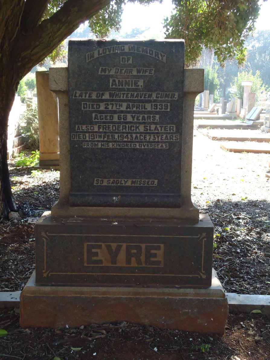 EYRE Frederick Slater -1943 &amp; Annie -1939