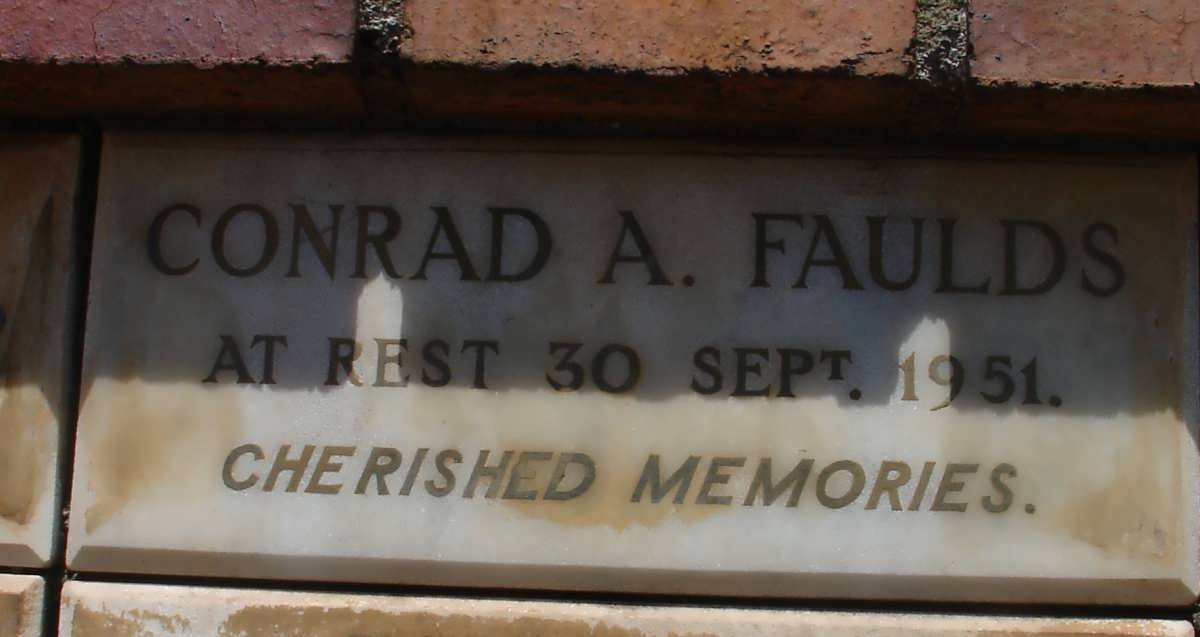 FAULDS Conrad A. -1951