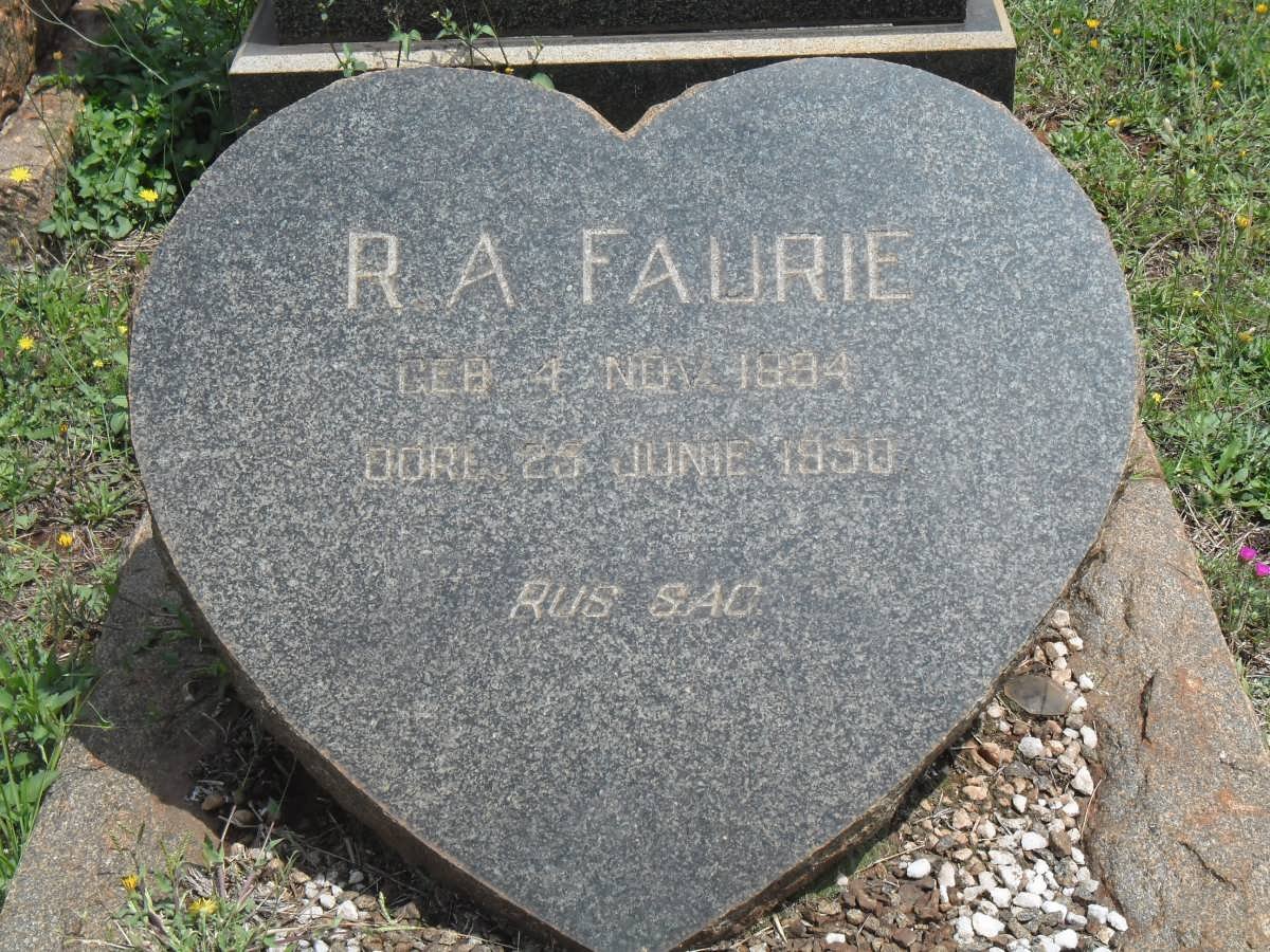FAURIE R.A. 1894-1950