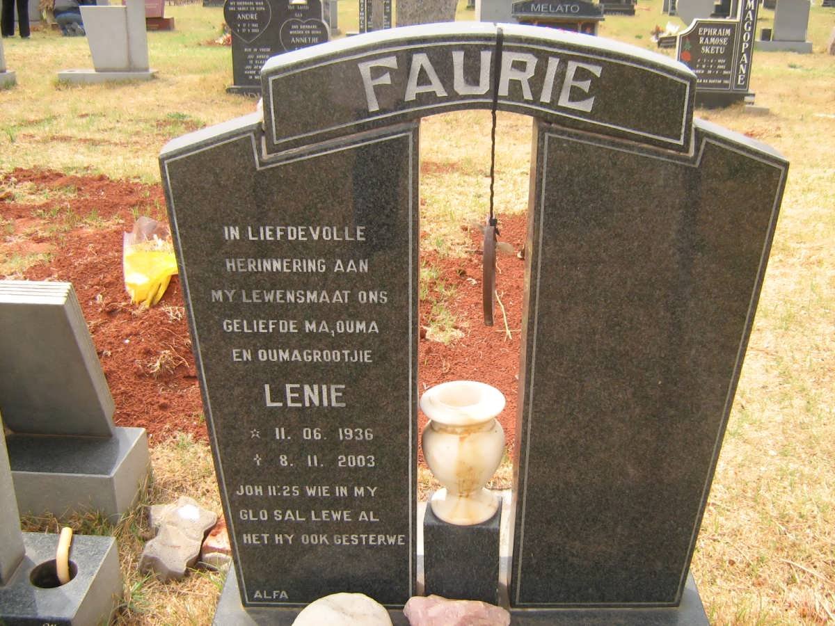 FAURIE Lenie 1936-2003