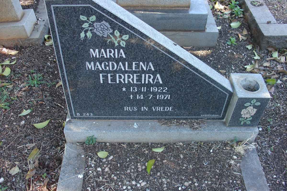 FERREIRA Maria Magdalena 1922-1971