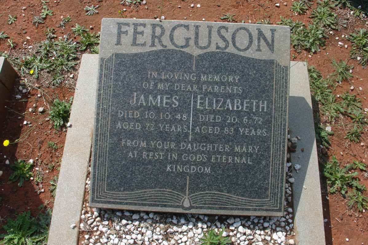 FERGUSON James -1948 &amp; Elizabeth -1972