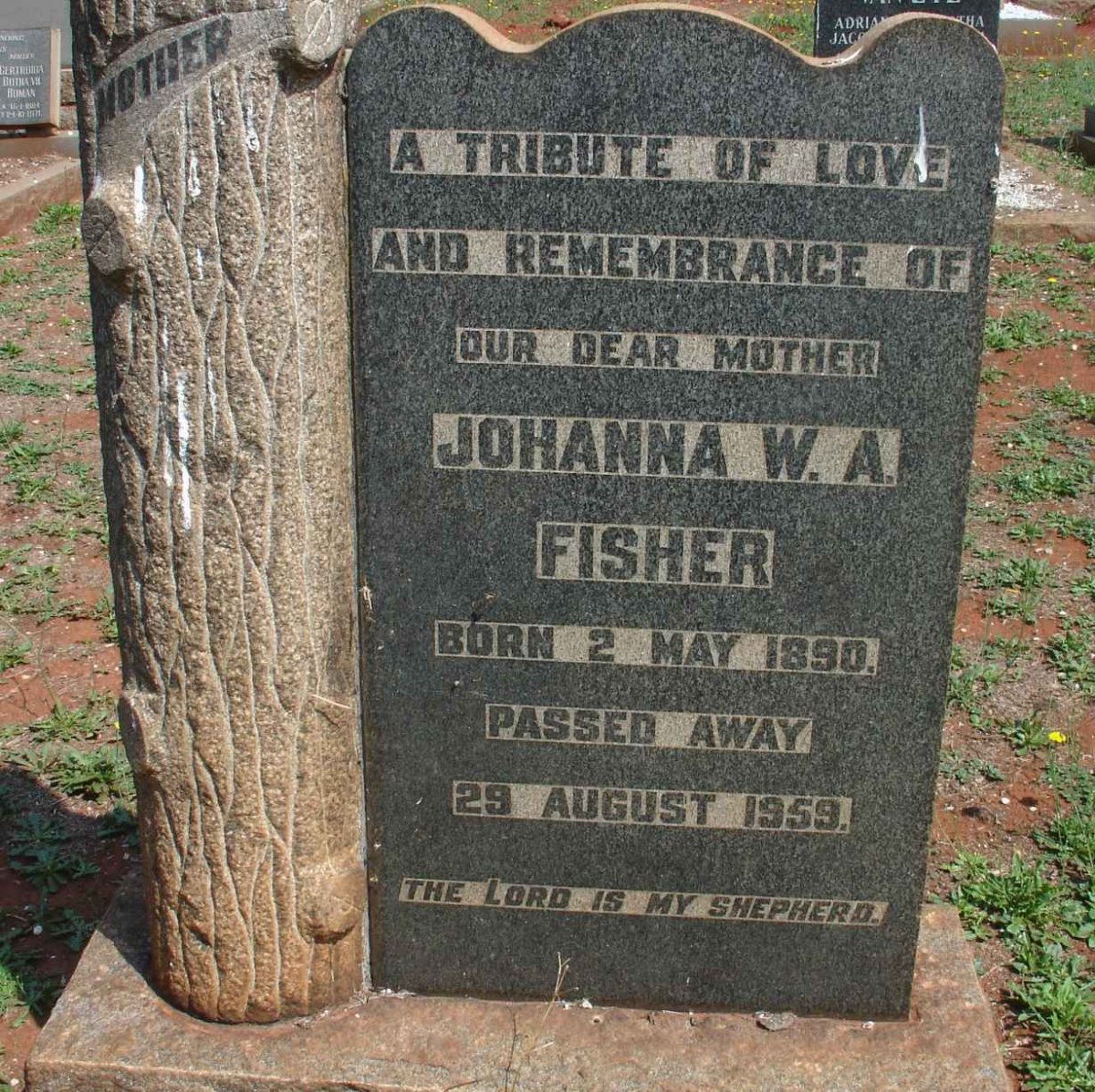 FISHER Johanna W.A. 1890-1959