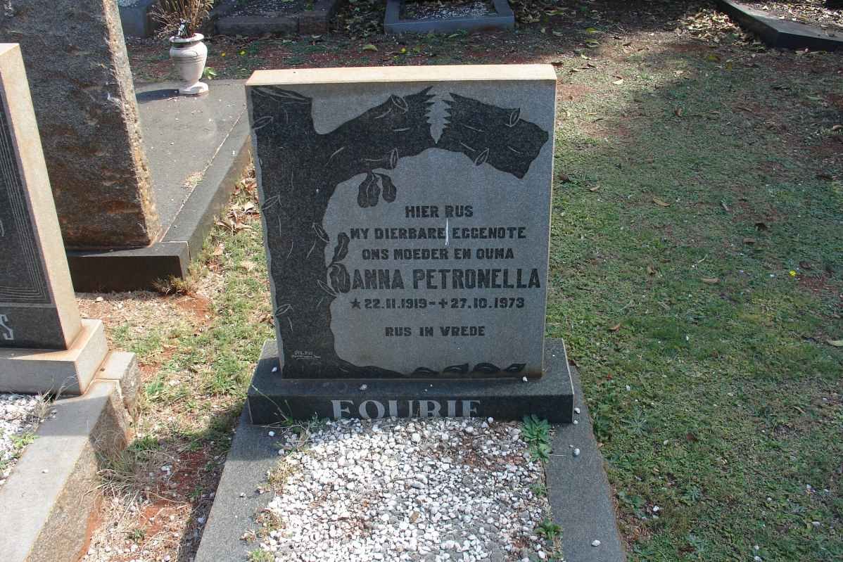 FOURIE Anna Petronella 1919-1973
