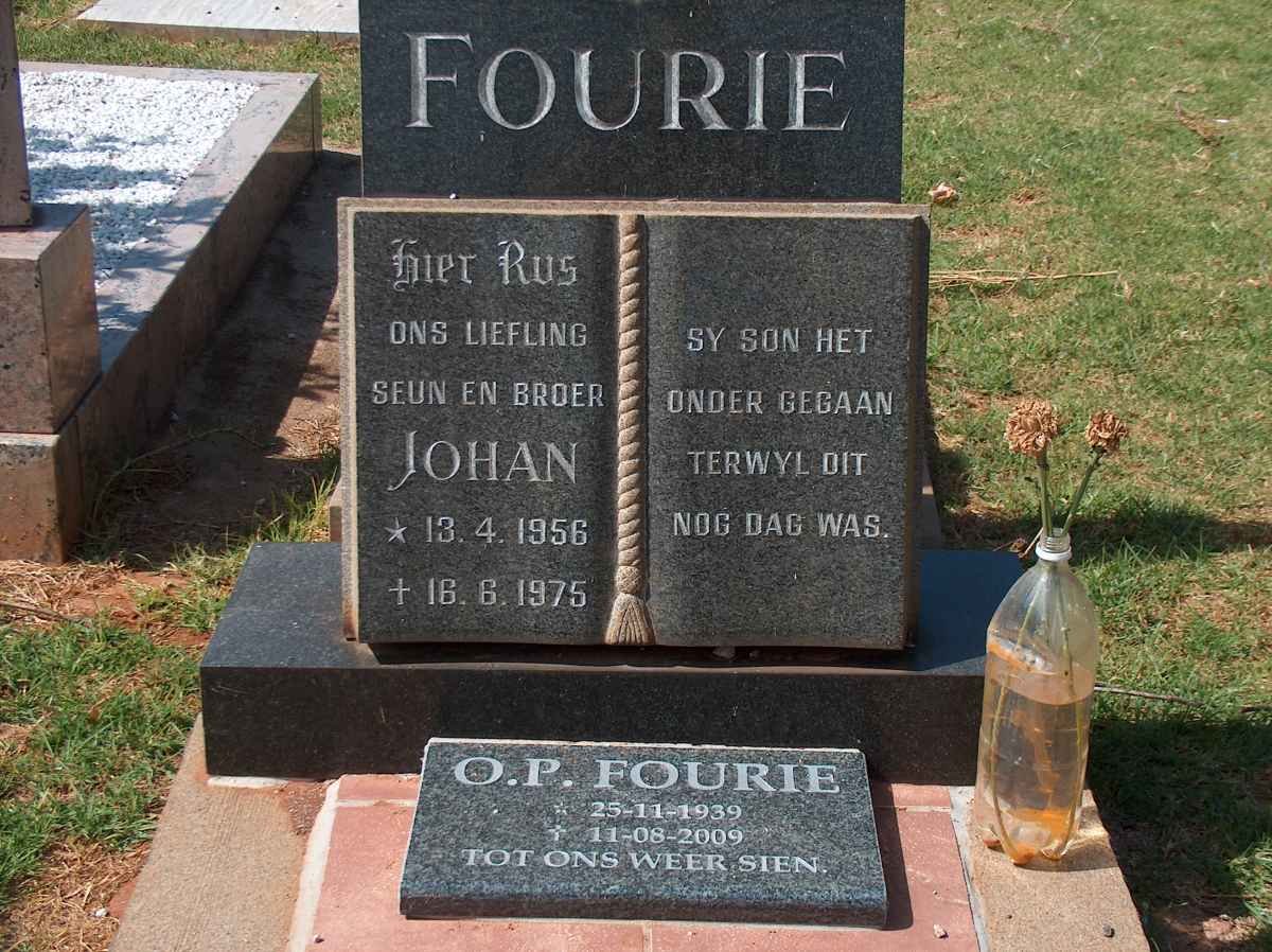 FOURIE O.P 1939-2009 :: FOURIE Johan 1956-1975