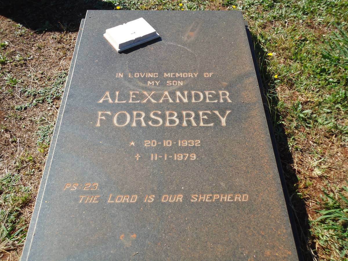 FORSBREY Alexander 1932-1979