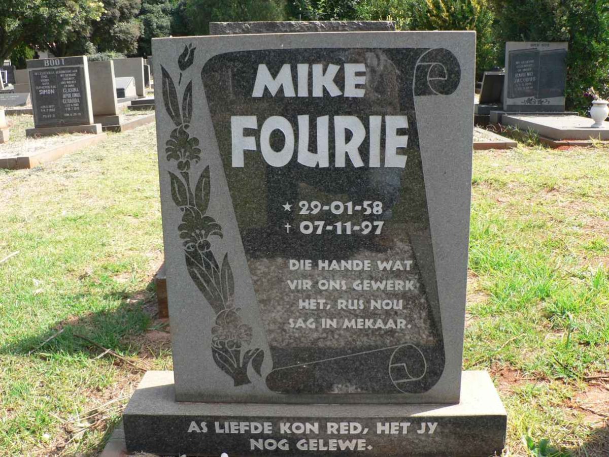 FOURIE Mike 1958-1997
