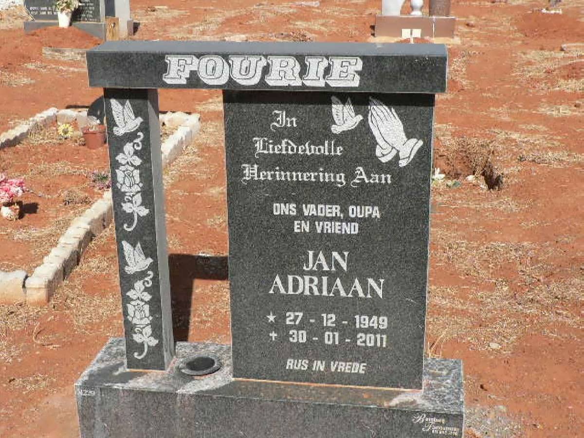 FOURIE Jan Adriaan 1949-2011