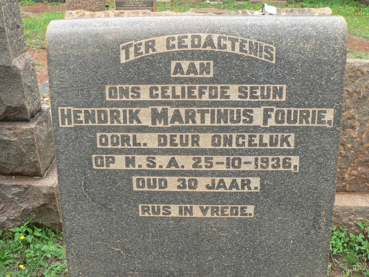 FOURIE Hendrik Martinus -1936