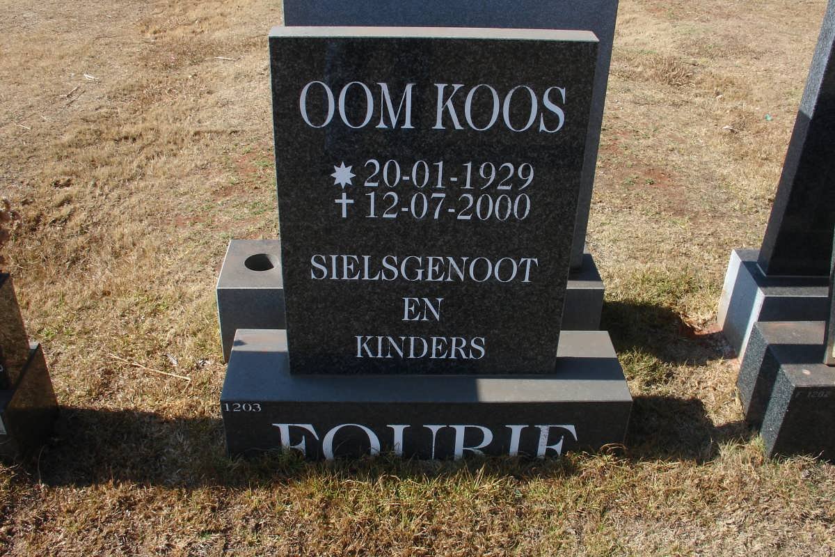 FOURIE Koos 1929-2000
