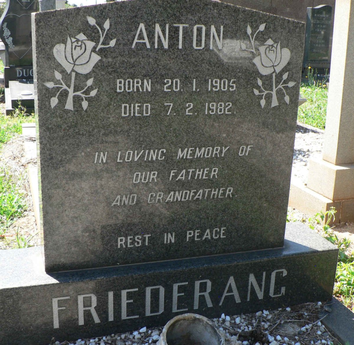 FRIEDERANG Anton 1905-1982