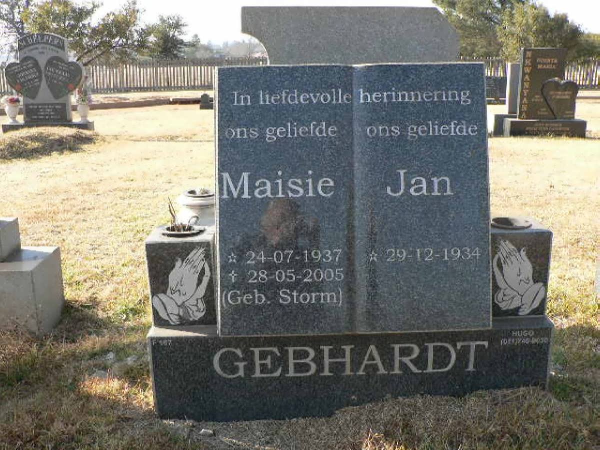 GEBHARDT Jan 1934- &amp; Maisie STORM 1937-2005
