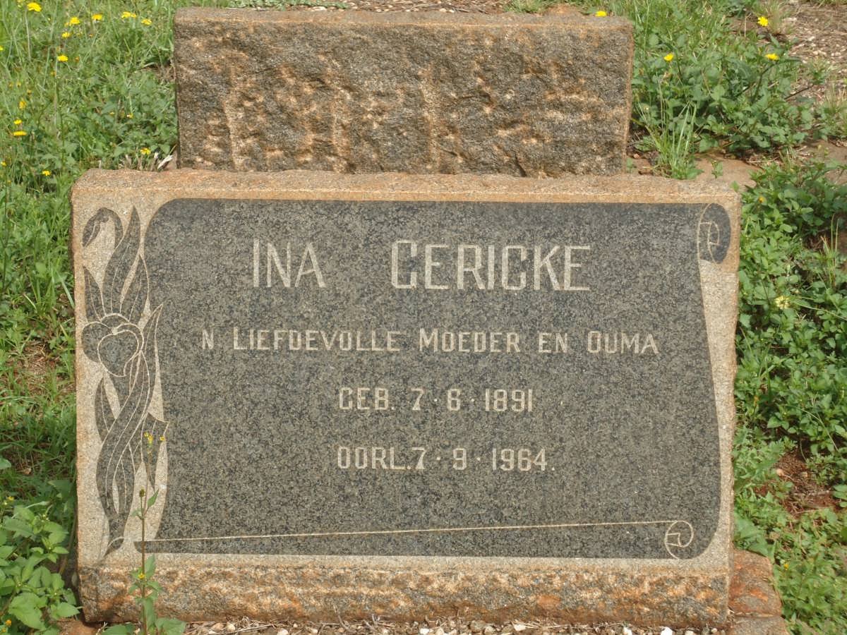 GERICKE Ina 1891-1964