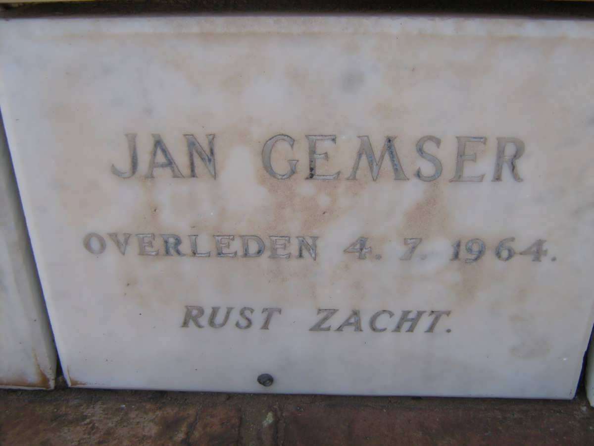 GEMSER Jan -1964