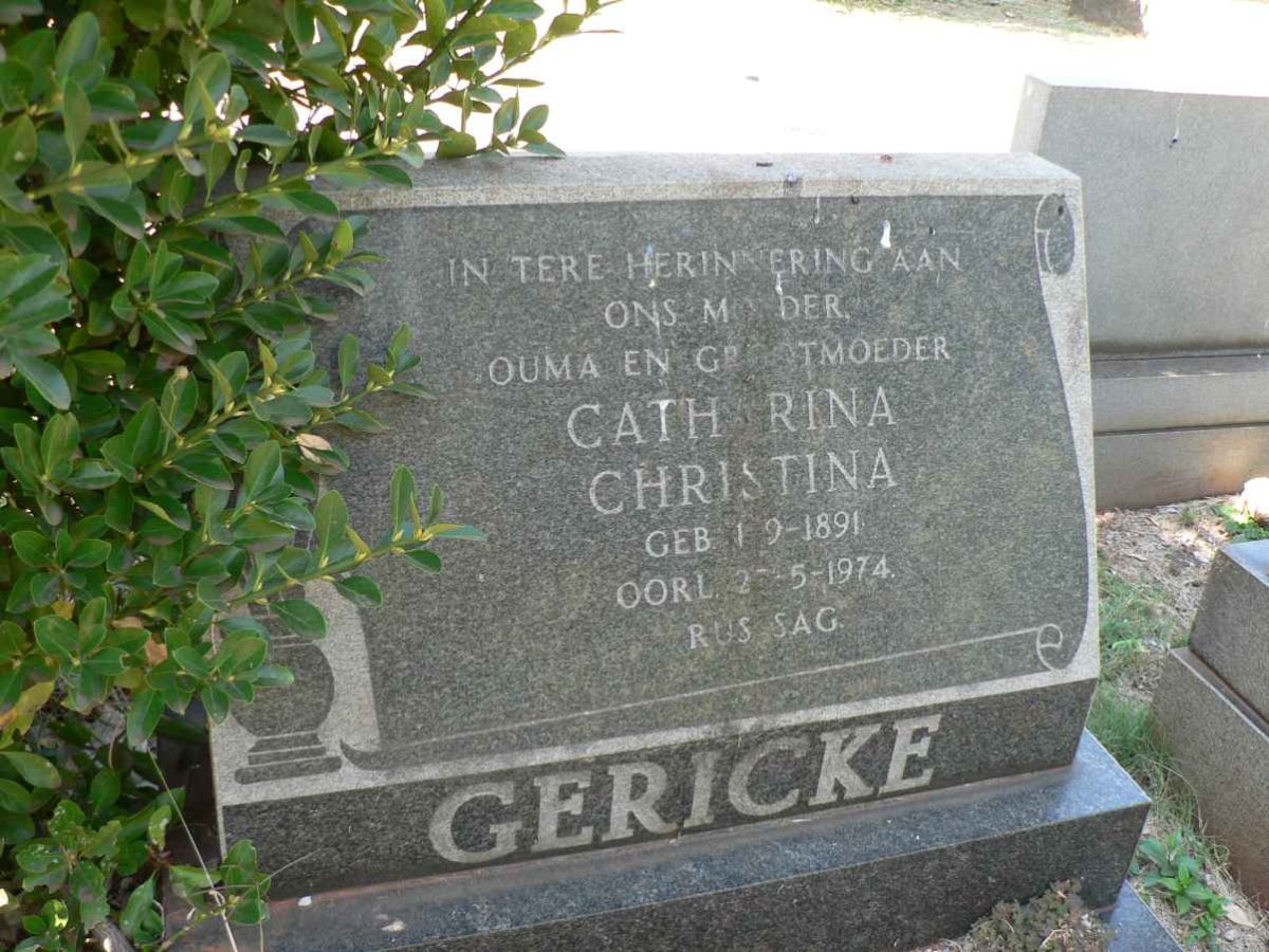 GERICKE Catharina Christina 1891-1974