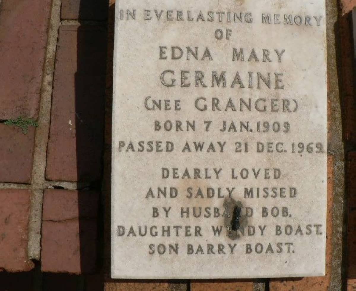 GERMAINE Edna Mary nee GRANGER 1909-1969
