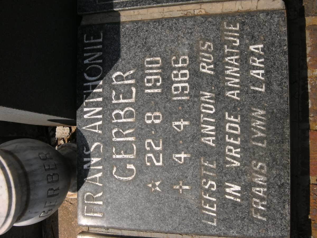 GERBER Frans Anthonie 1910-1986 