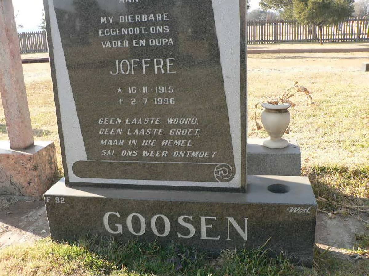 GOOSEN Joffré 1915-1996