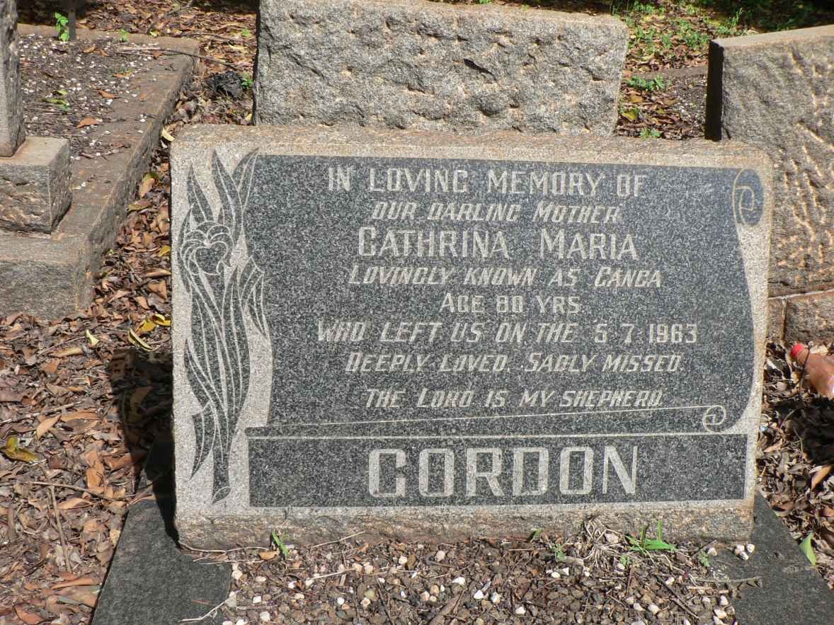 GORDON Cathrina Maria -1963