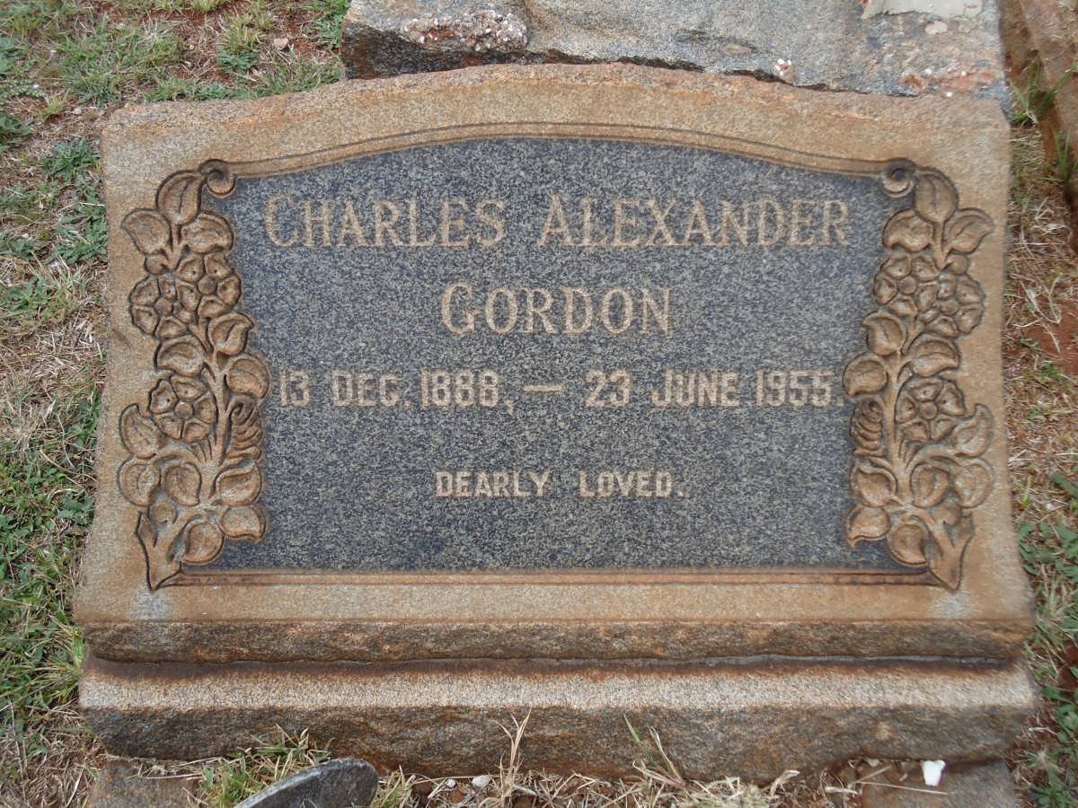 GORDON Charles Alexander 1888-1955